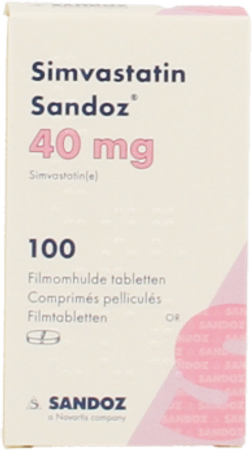 Simvastatin Sandoz 40mg Comp Pell 100 Flacon 3