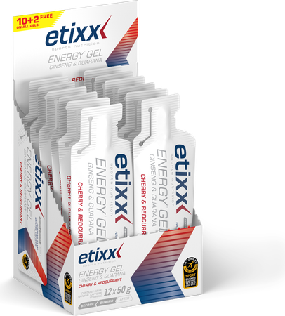 Etixx Ginseng&guarana Energy Gel Red Currant-cherry 12x50g 1