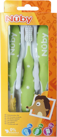 Nûby Tandenborstelset 3 stuks – 3m+ 1