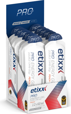 Etixx Double Carb Energy Gel Proline Peach 12x60ml 1