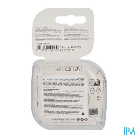 Difrax Fopspeen Dynam.harmon.creme&l.brown 6-18m 2 7