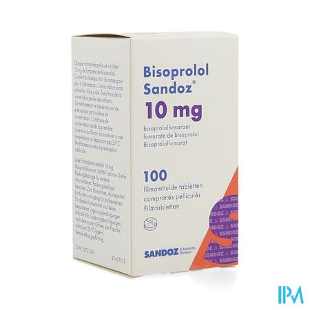 Bisoprolol Sandoz 10,0mg Pot Film.tabl 100x10,0mg 1