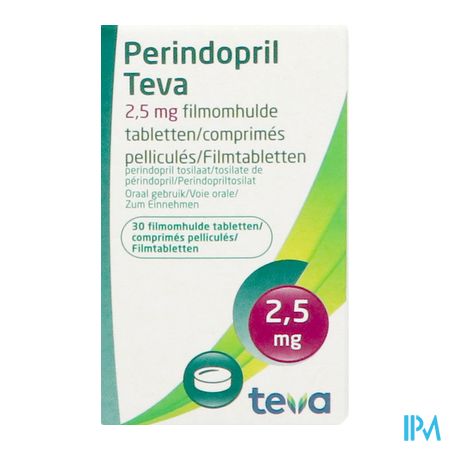 Perindopril Teva 2,5mg Comp Pell 30 X 2,5mg 2