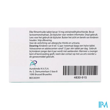 Cetirizin Aurobindo 10mg Filmomh Tabl 10