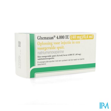 Ghemaxan 4.000ie 40mg/0,4ml Voorg.sp. 6+nldbesc