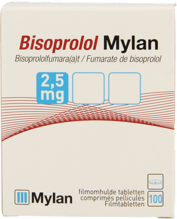 Bisoprolol Viatris 2,5mg Fl Filmomh Tabl 100 5
