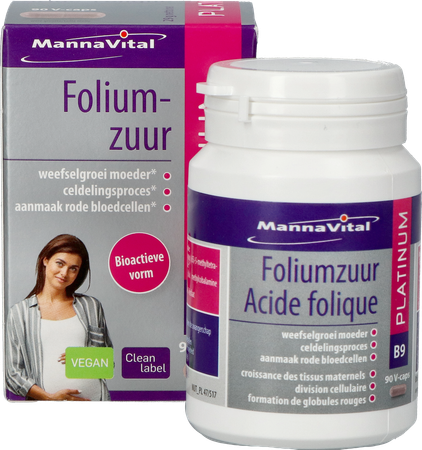 Mannavital Foliumzuur Platinum V-caps 90 12
