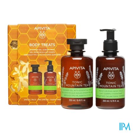 Apivita Body Treats Showergel 250ml&bodymilk 200ml 1