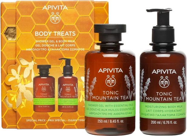 Apivita Body Treats Showergel 250ml&bodymilk 200ml 1