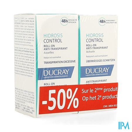 Ducray Hidrosis Control Roll On Duo Promo 2x40ml