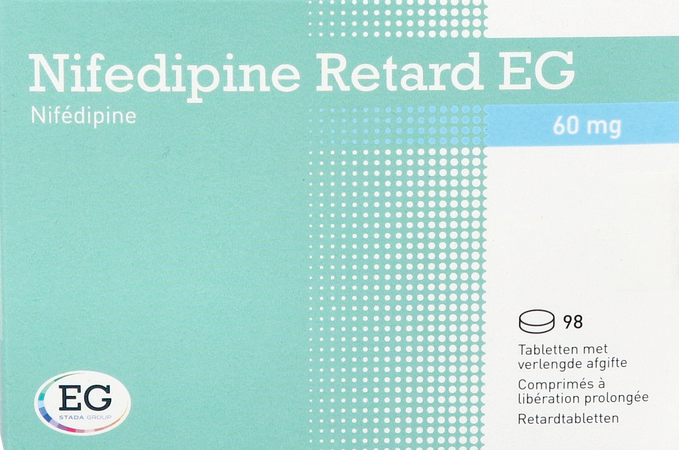 Nifedipine Retard EG 60Mg Tabl Verleng Afgifte 98 1