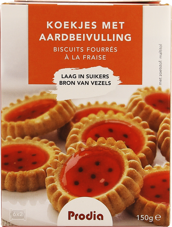 Prodia Gevulde Koekjes Aardbei 150g 5850 Revogan 4