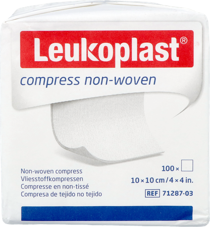 Leukoplast Compress N/woven N/st. 10cmx10cm 100 1