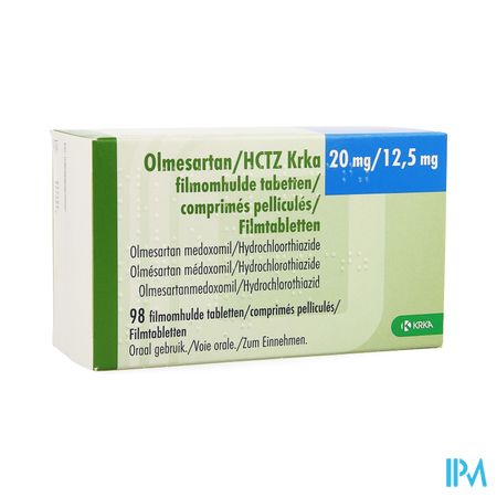 Olmesartan Hctz Krka 20/12,5mg Comp Pell 98