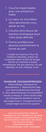 LANSINOH BORSTCOMPRESSEN WASBAAR 4 ST NF 5