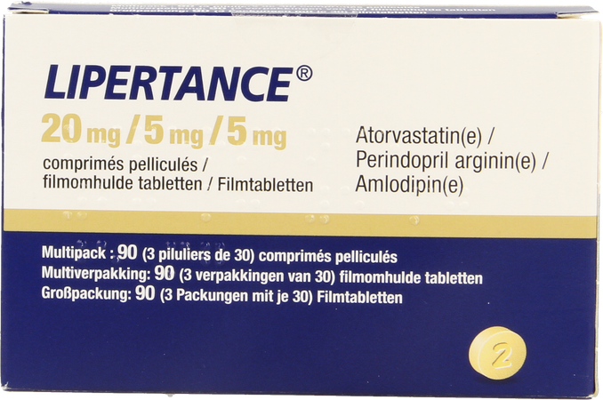 Lipertance 20mg/ 5mg/ 5mg Comp Pell 90 1