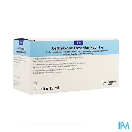 Ceftriaxone Fresenius Pdr Pour Sol Inj 10x1g