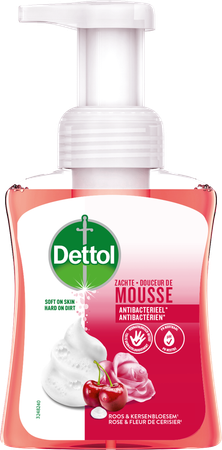 Dettol Zachte Mousse Roos&kersenbloem Geur 250ml 1