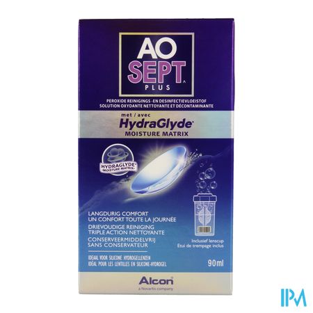 Aosept Plus Met Hydraglyde 1x 90ml + 1 Lenscase 1
