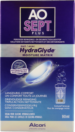 Aosept Plus Met Hydraglyde 1x 90ml + 1 Lenscase 1