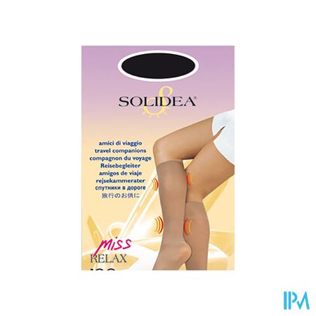 Solidea Kniekous Miss Relax 100 Sheer Nero 3-l
