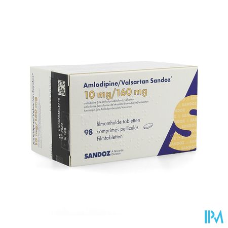 Amlodipine Valsartan Sandoz 10mg/160mg Comp 98