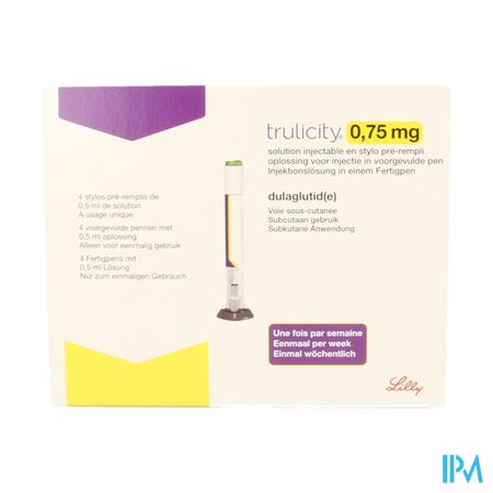 Trulicity 0,75mg/0,5ml Opl Inj Voorgevulde Pen 4