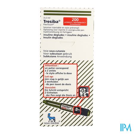 Tresiba 200ie/ml Opl Inj Voorg.pen Flextouch 3x3ml 1