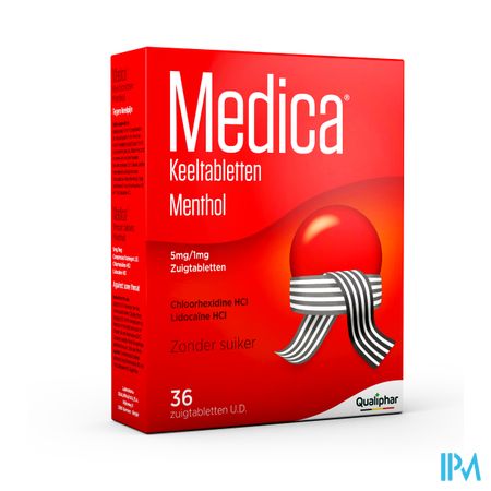 Medica Keeltabletten Menthol 36 zuigtabletten