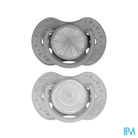 Difrax Sucette Dynamic Harmony l.&d.grey 6-18m 2 2
