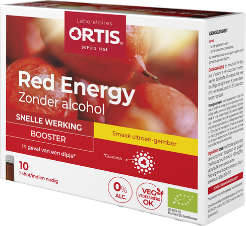 Ortis Red Energy Citroen Gember Bio Z/alc 10x15ml 2