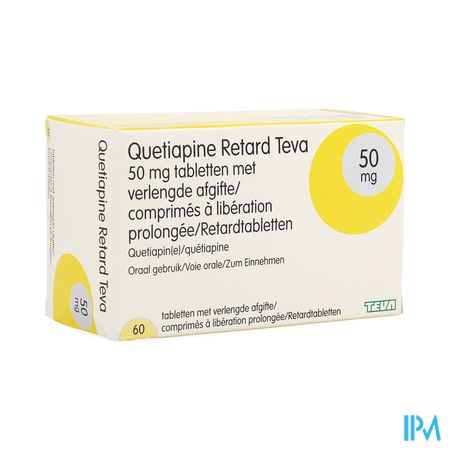 Quetiapine Retard Teva 50mg Verl.afgifte Comp 60