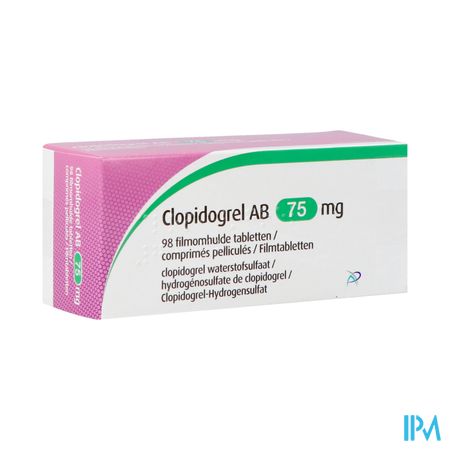 Clopidogrel Ab 75mg Comp Pell 98