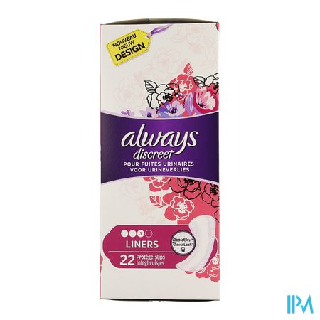 Always Discreet Incontinence Liner Light + 22 1