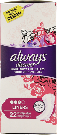Always Discreet Incontinence Liner Light + 22 1