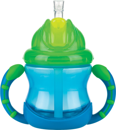 Nuby Flip-it A/lekbeker Handvat 240ml 12m+ Blauw 1