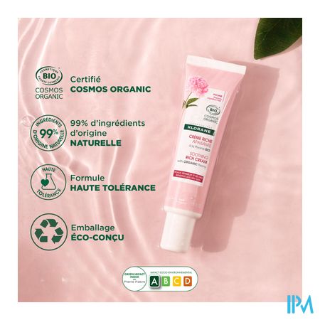 Klorane Gezicht Pioenroos Bio Rijke Cr 40ml 9