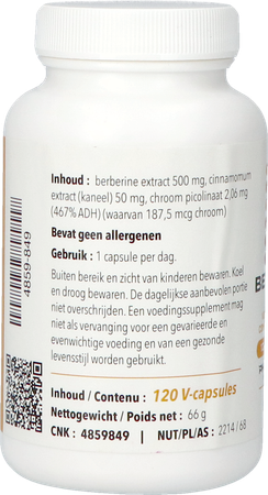 Berberine Forte V-caps 120 Pharmanutrics 4