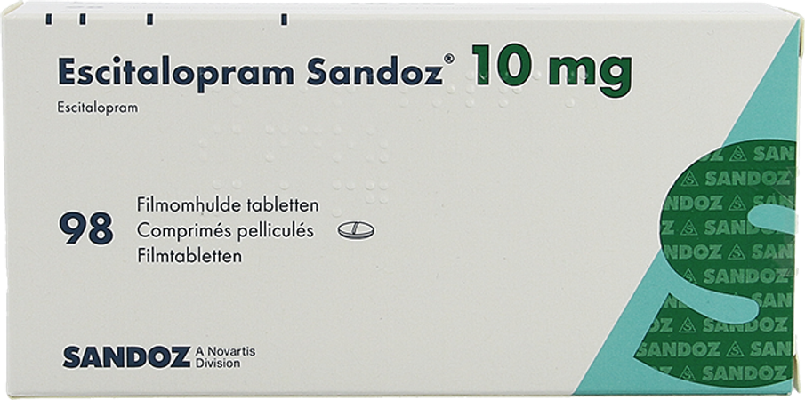 Escitalopram Sandoz 10mg Comp Pell 98 X 10mg 1