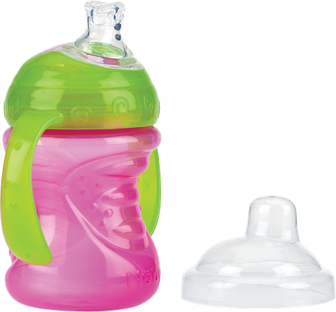Nuby Antilekbeker Swirl 6m+ Roze 1
