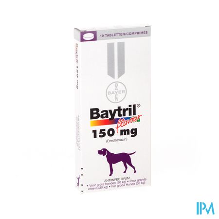 Baytril Flavour Chien/chat Tabl 10 X 150mg 1