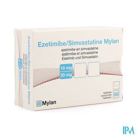 Ezetimibe Simvastatine Viatris 10mg/20mg Comp 98