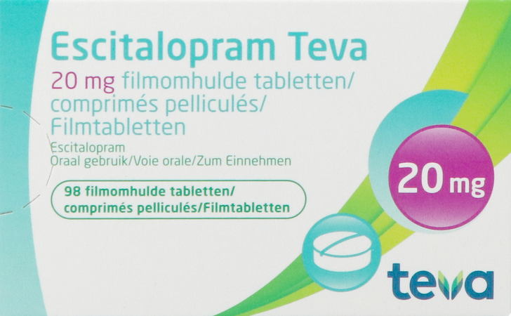 Escitalopram 20mg Teva Comp Pell 98 X 20mg 1