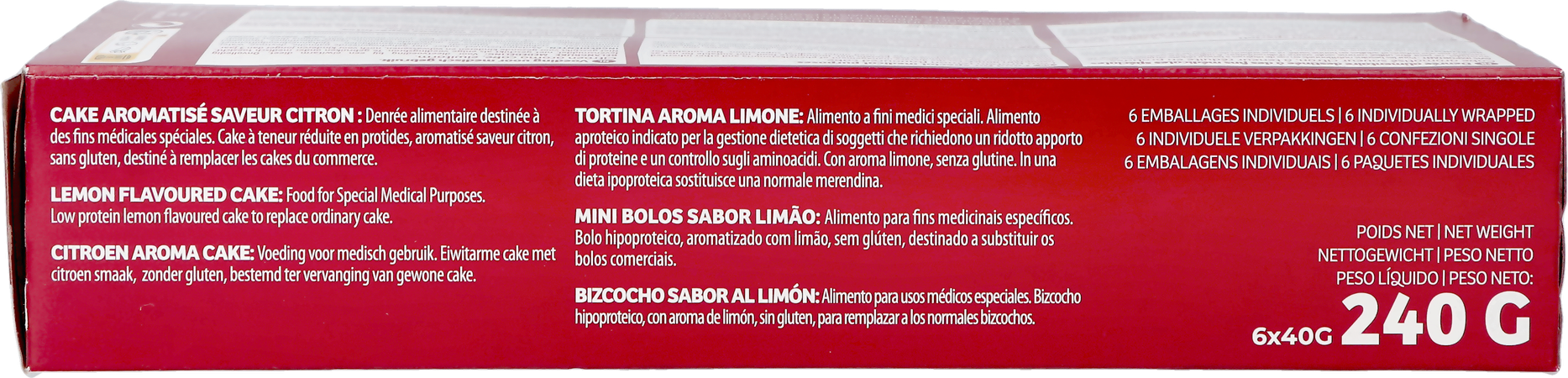 Taranis Mini Cake Citron 6x40g 12