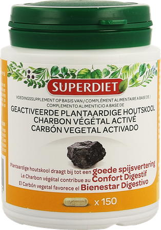 Superdiet Plantaardige Houtskool Actief Caps 150 2