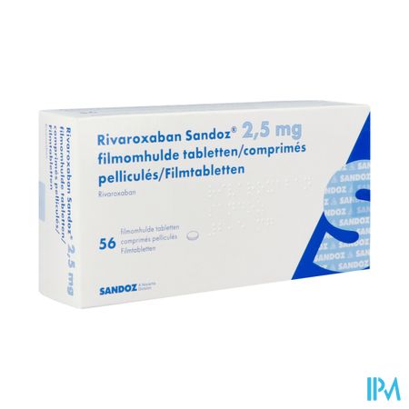 Rivaroxaban Sandoz 2,5mg Comp Pell 56