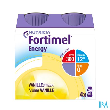 Fortimel Energy Vanille Flesjes 4x200ml