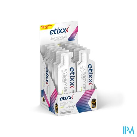 Etixx Isotonic Energy Gel Lime 12x40g