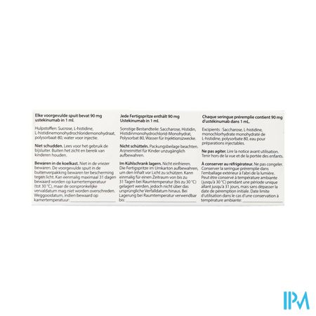 Steqeyma 90mg Sol Inj Seringue Preremplie 1x1ml