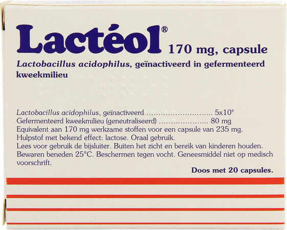 Lacteol 170mg Caps 20 6